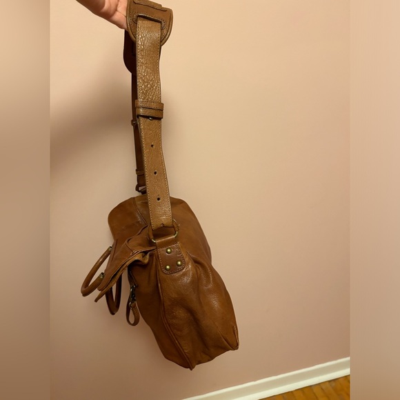 BCBG Camel Leather satchel - used twice - Picture 5 of 9